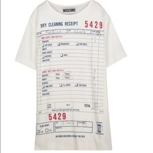 MOSCHINO SS16 Dry Cleaning Receipt Silk Dress